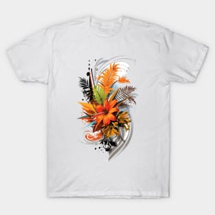 graphic background, Creative Geometric Floral Design: Artistic Illustration T-Shirt